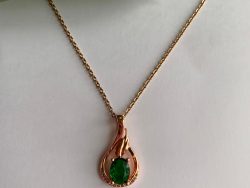 Rose gold plated on silver 925 necklace pendant