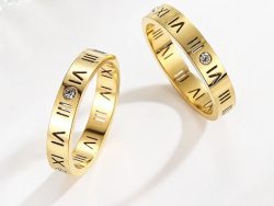 Gold Roman numeral Ring